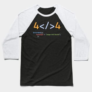 Erorr 404 blue page Baseball T-Shirt